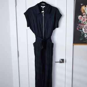 Skies Are Blue Kori Tie-Front Jumpsuit Small Black